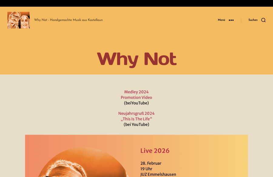 Vorher: WhyNot – Bandwebsite