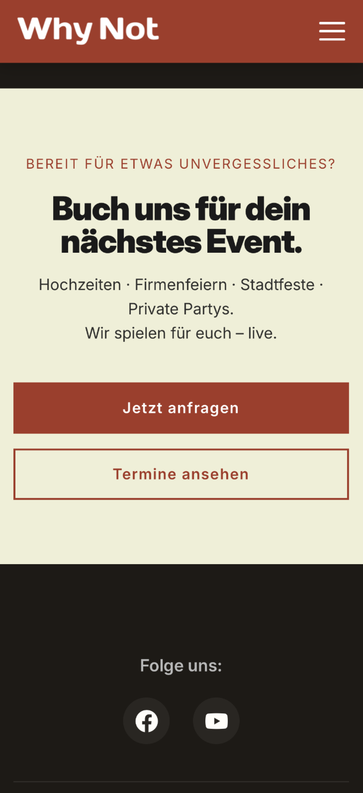 WhyNot – Bandwebsite